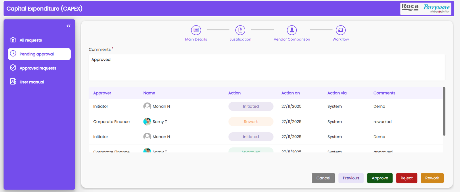 Centralized SharePoint (SPFx)- CAPEX Management System.