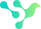 Abstract teal and green organic blob shape decoration