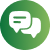 Green circular icon with a chat speech bubble symbol