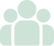 Teal icon of a group of people