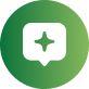 Green circular icon with a star symbol