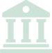 Teal icon of a government building