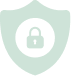 Teal icon of a shield with a lock symbol