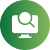 Green circular icon with a group of people symbol