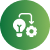 Dynamics service page 16 Green circular icon with a white cloud and download arrow symbol