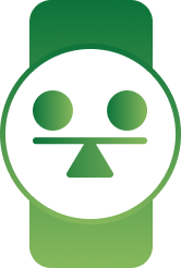 White circular badge on a green banner with a green balance scale symbol