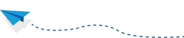 Decorative blue dashed wavy line graphic