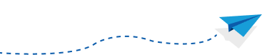 Decorative blue dashed wavy line graphic