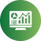 Green circular icon with a white map and location pin symbol