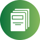 Green circular icon with white stacked documents symbol