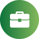 Green circular icon with a white briefcase and cursor symbol