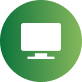 Green circular icon with a white desktop monitor and cursor symbol