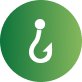 Green circular icon with a white location pin drop symbol