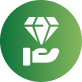Green circular icon with a white diamond and hand symbol and cursor symbol