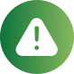 Green circular icon with a white warning triangle symbol and cursor symbol