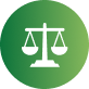 Green circular icon with a white balance scale symbol and cursor symbol