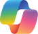 Colorful abstract rounded flower-shaped logo icon